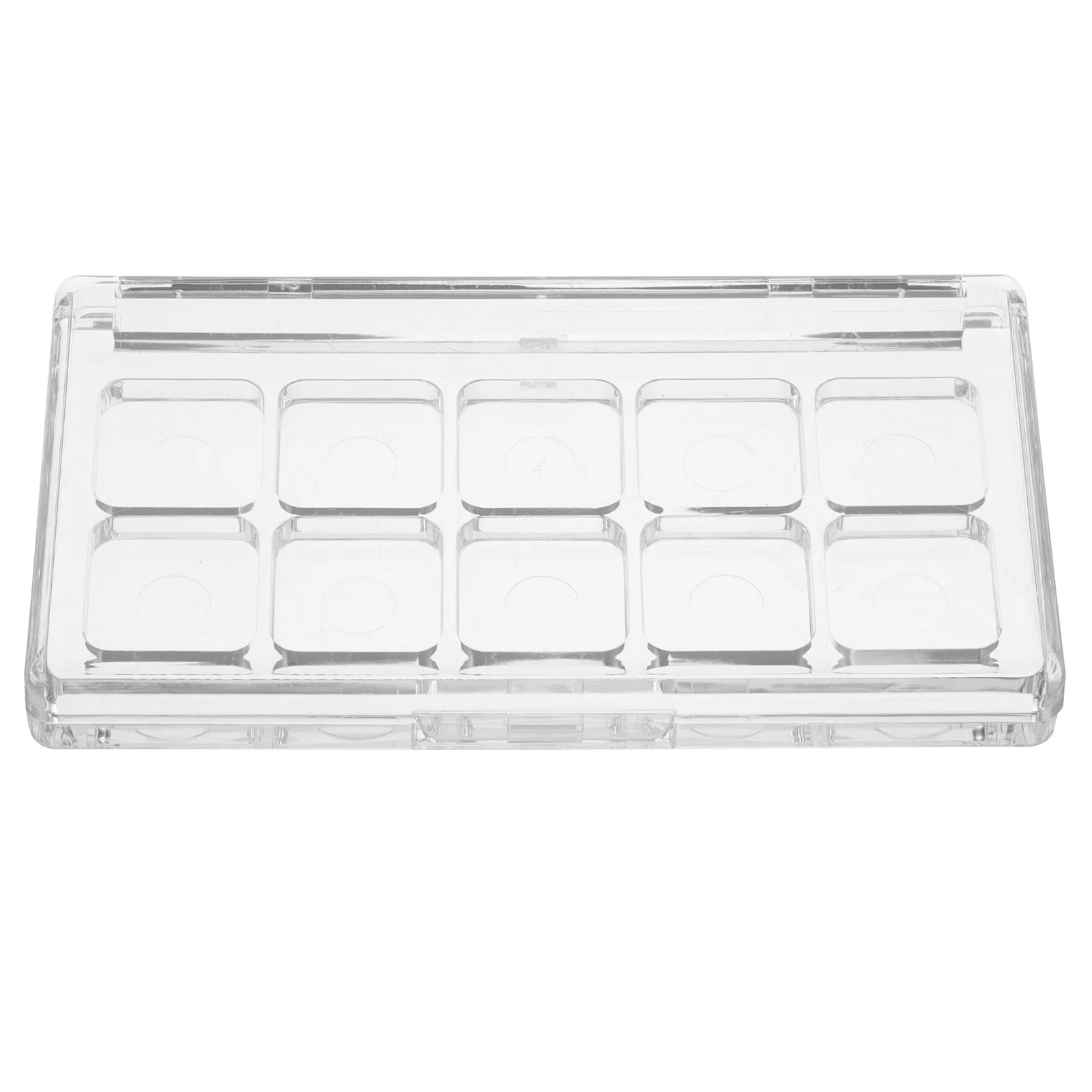 Transparent Refillable Eyeshadow Palette Storage Box Clear Makeup Organizer for Lipsticks Blush Watercolor Paint Travel