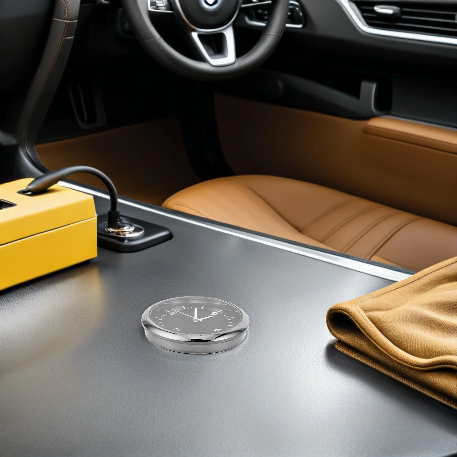 

Car Dashboard Digital Clock 4Cm Stick On Automotive Electronic Timepiece For Vehicle Truck Boat Bike Handlebar Accessory