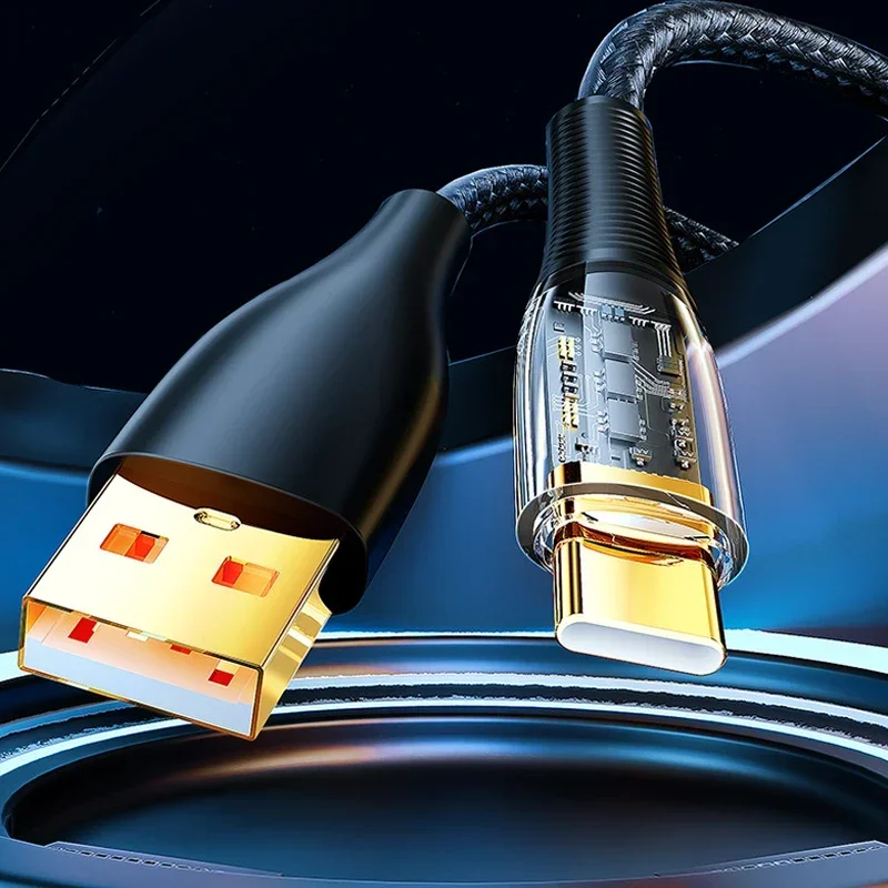 كابل USB من النوع C للشحن السريع للغاية ، شاحن هاتف ، سلك لهاتف شاومي 13 ، هواوي ، سامسونج ، ون بلس ، سلك بيانات ، 120 واط ، 1 متر ، 1.5 متر ، 2 متر