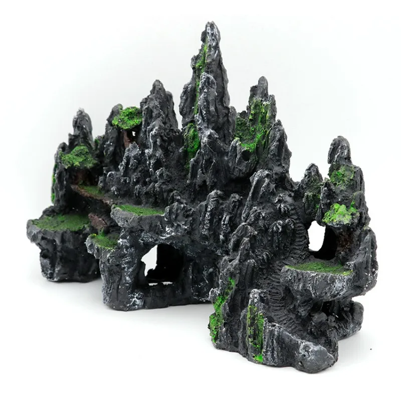 Resin large-scale creative landscaping rockery stone mountain, aquarium landscaping rockery stone resin handicraft ornament