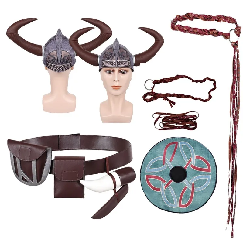 

Adult Hiccup Cosplay Headwear Belt Astrid Fantasia Waistband Shield Dragon Roleplay Halloween Carnival Costume Accessories Props