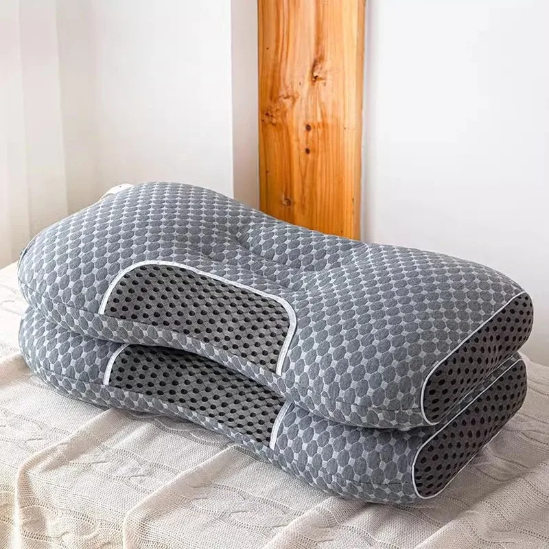 3D Knitted Cotton Wave Memory Foam Pillow Core Ergonomic Neck Support Sleep Aid Cushion
