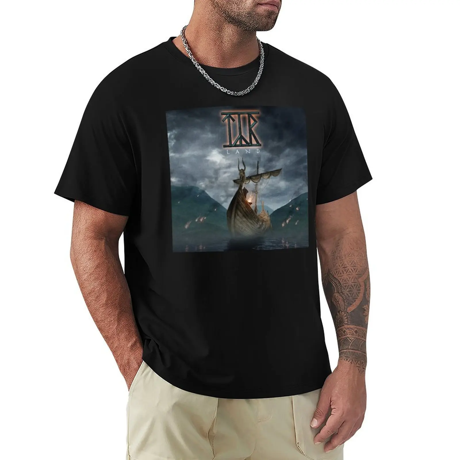 

Tyr - Land album 2008 T-Shirt fashion shirts rapper graphic tees cotton graphic tees mens white t shirts
