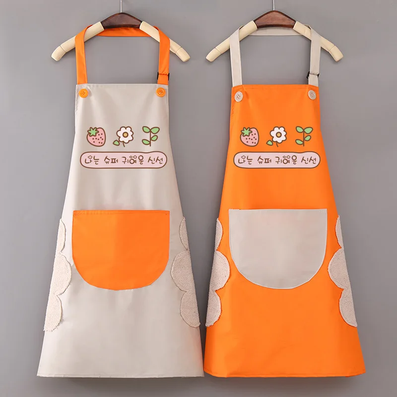 Women\'s Apron Waterproof Household PVC Oil-proof Aprons For Chef Cooking Baking Home Cleaning Restaurant Kitchen Accessories