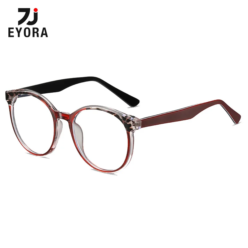 

EYORA Ins Currents Two-Tone Women Reading Glasses Anti Blue Light Myopia and Hyperopia Photochromic Prescription Eyewear Lens