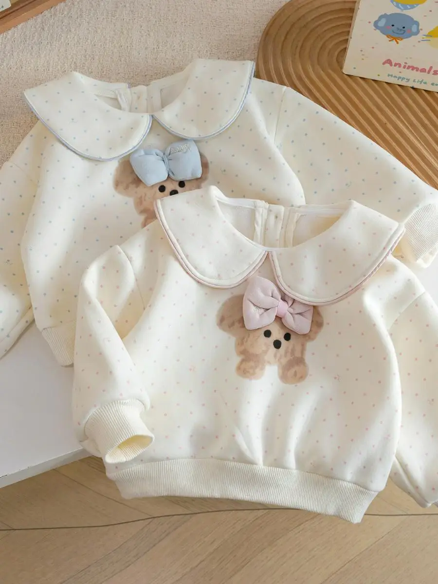 هودي أنيق مبطن بالفرو مع ياقة واقفة مزينة، مناسب لجميع الإطلالات في الخريف والشتاء، ملابس أطفال طويلة