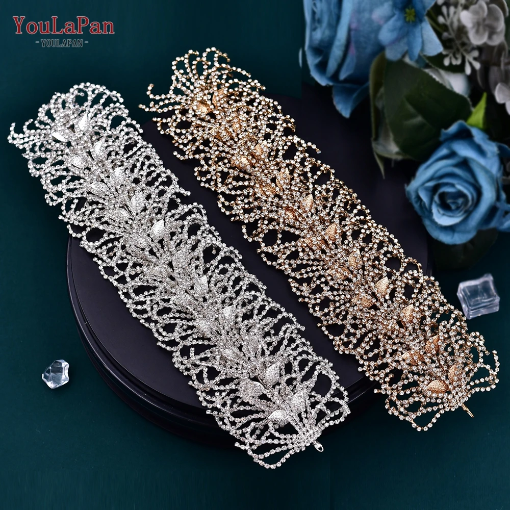 YouLaPan Gorgeous Rhinestone Bridal Tiara Woman Headbands Wedding Hair Accessories Jewelry Handmade Bride Party Headpiece HP386