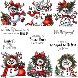 Mangocraft Christmas Snowman Clear Stamps Winter Season DIY Scrapbooking Supplies Silicone Stamp For Card Making Albums Decor
