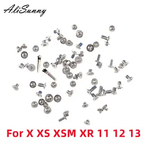Bilashmart AliSunny 1set Screw Set iPhone 11 12 13 Pro Max Mini X XR XS Complete Screws Inner Kits Replacement Parts