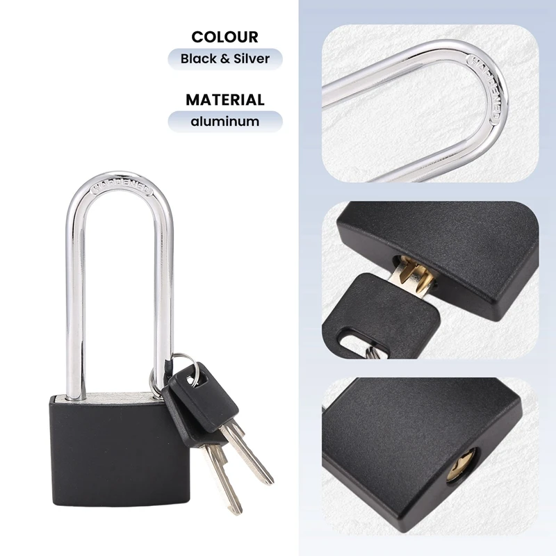 Locker Set Key Padlock, Shackle Outdoor Waterproof Lock Service With Key For Sheds, Gates, Fences, Hasp Storage,2Pcs