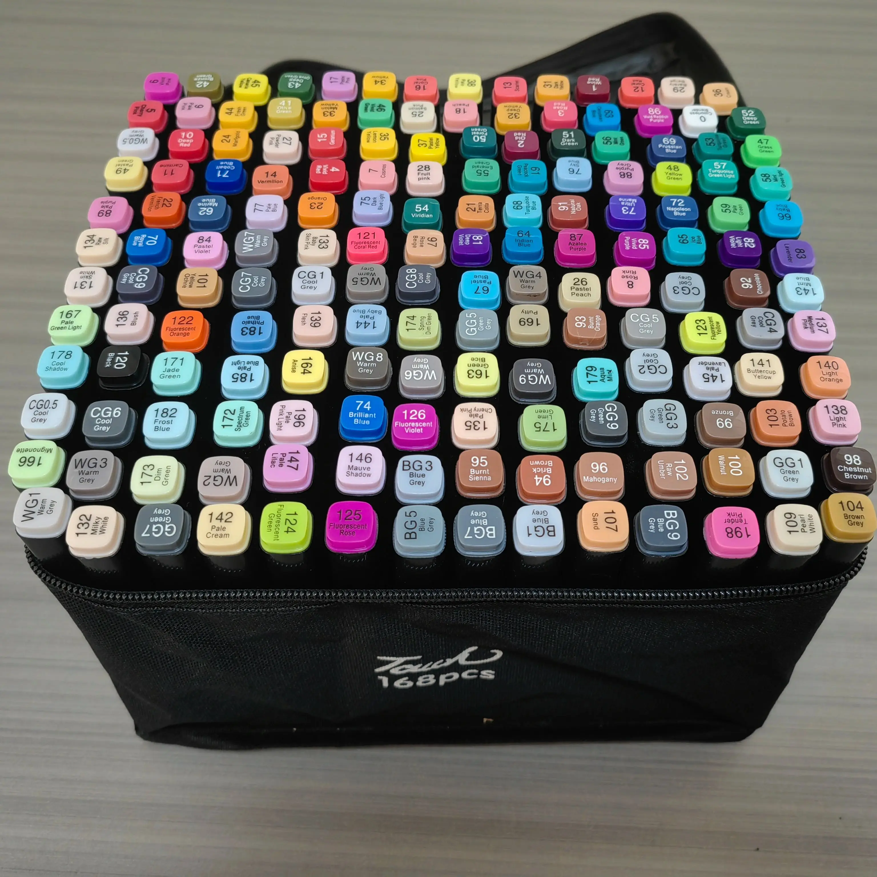 168pcs Double-Ended Sketch Markers Set Alcohol-Based Vibrant Drawing & Design Art Supplies