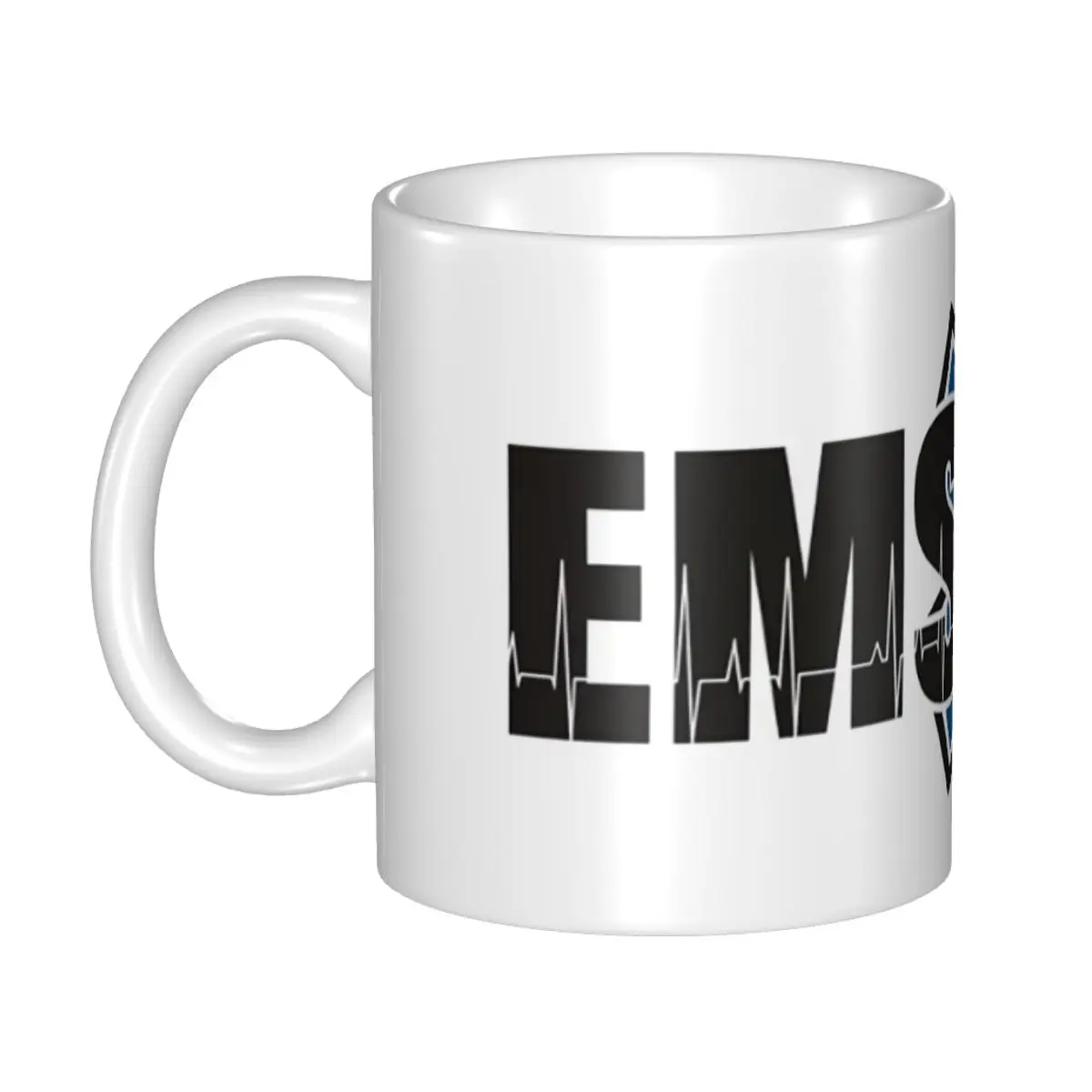 Personalized Emt Star Of Life Emergency Medical Technician Logo Coffee Mug DIY Ceramic Tea Milk Cup