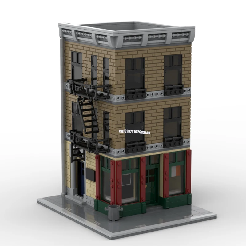 767PCS City Hot Selling Street View modular Peter's Apartment Irish Pub model DIY creative ideas Child Toy Gift Blocks MOC-76108