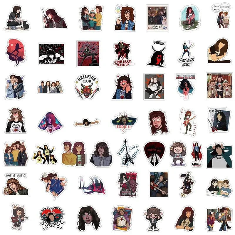 10/50/100Pcs Eddie Munsons Waterproof Stickers Cute Sticker Graffiti Cartoon DIY Decals