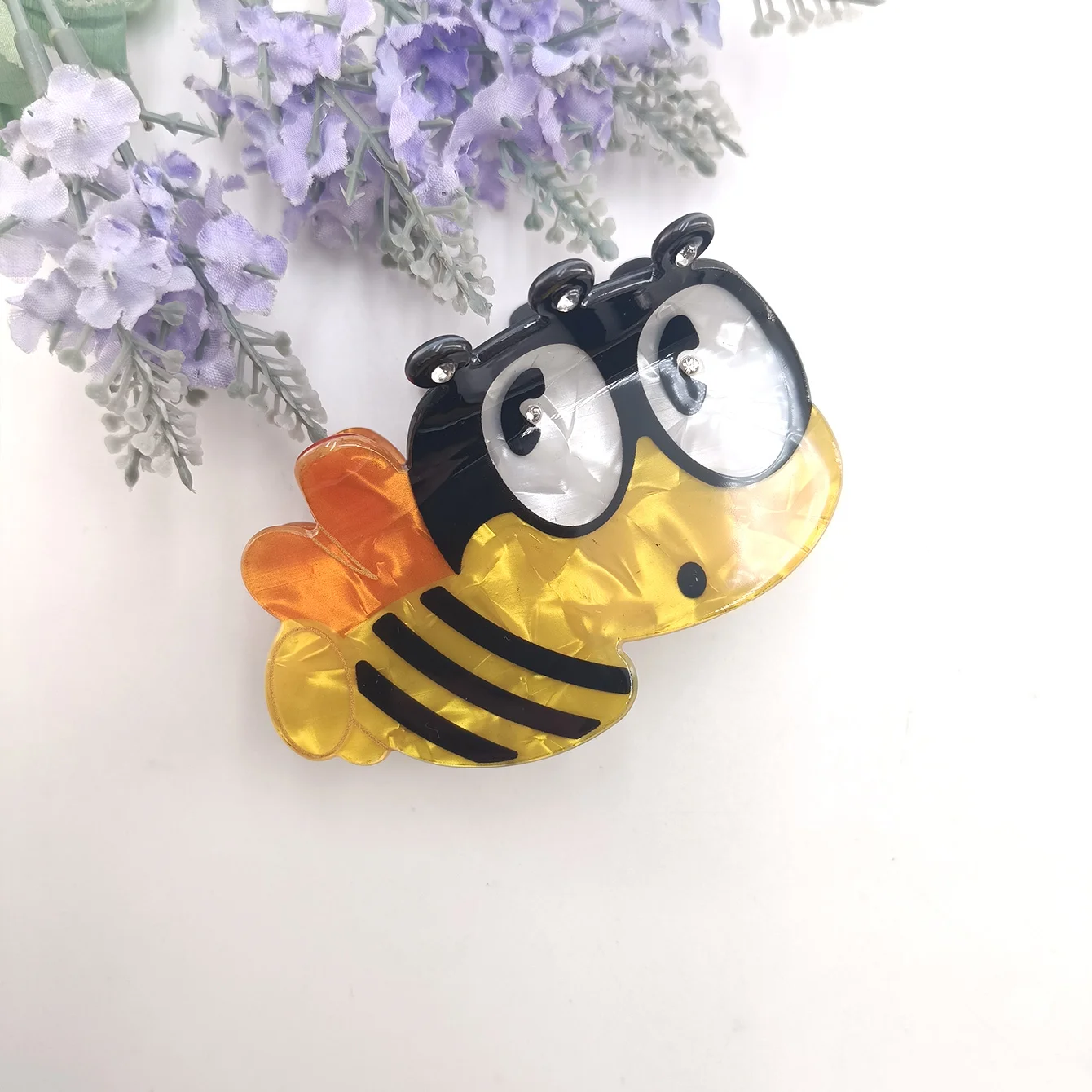 Новая милая пчела, мультяшное животное, зажим для сращивания волос, щипцы для волос, ацетатный хвостик, зажим для волос, украшение для волос