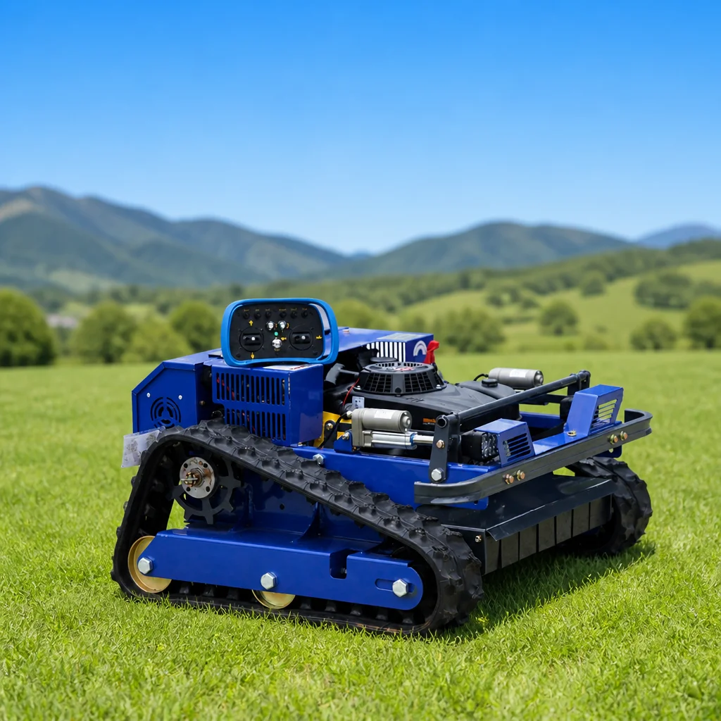 Customized CE EPA Brushless Motor Tracked RC Mower Brushless IPX4 Waterproof for Orchard