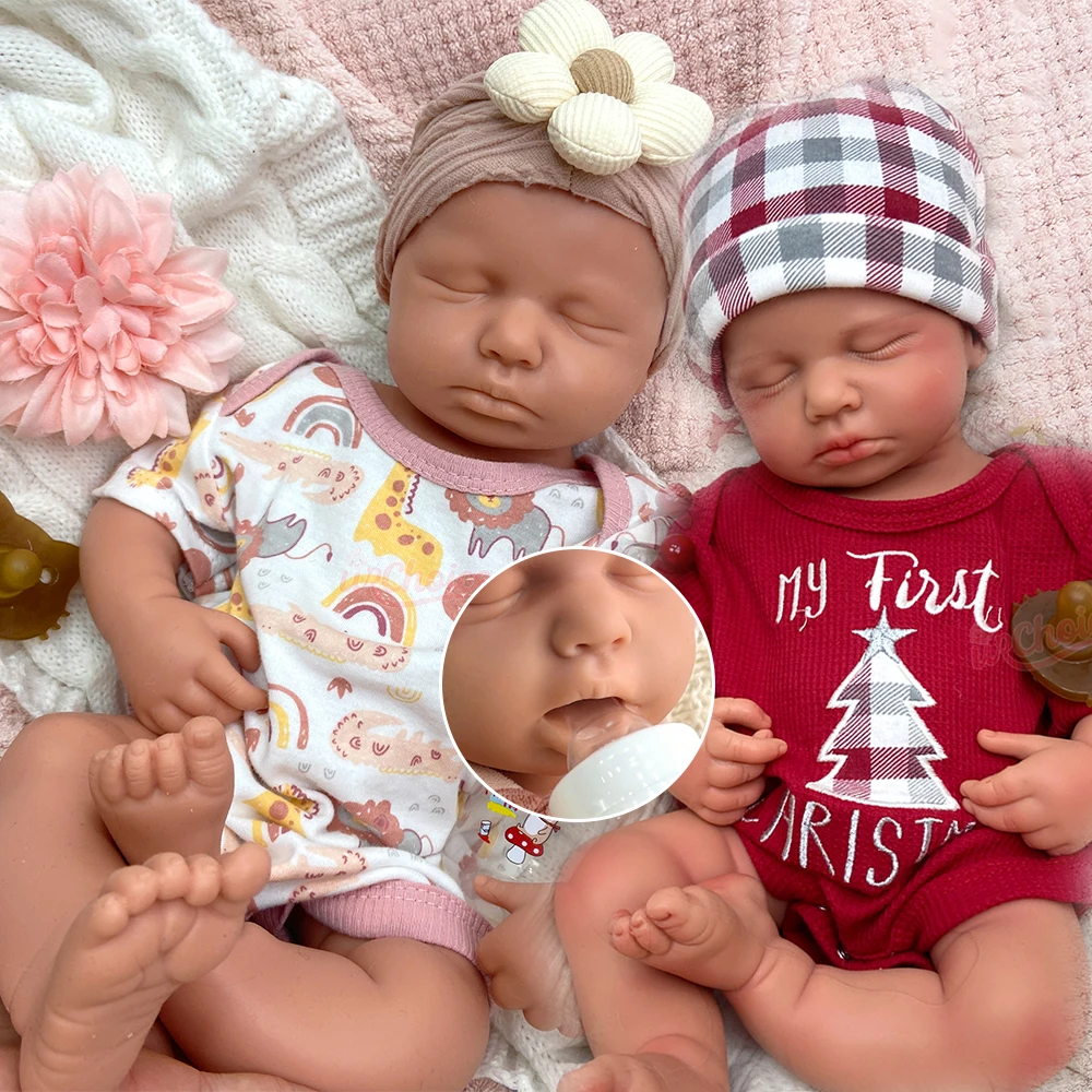 

50cm Open Mouth Loulou Full Body Solid Silicone Reborn Baby Girl/Boy Realistic Newborn Doll Anatomically Correct for Collector