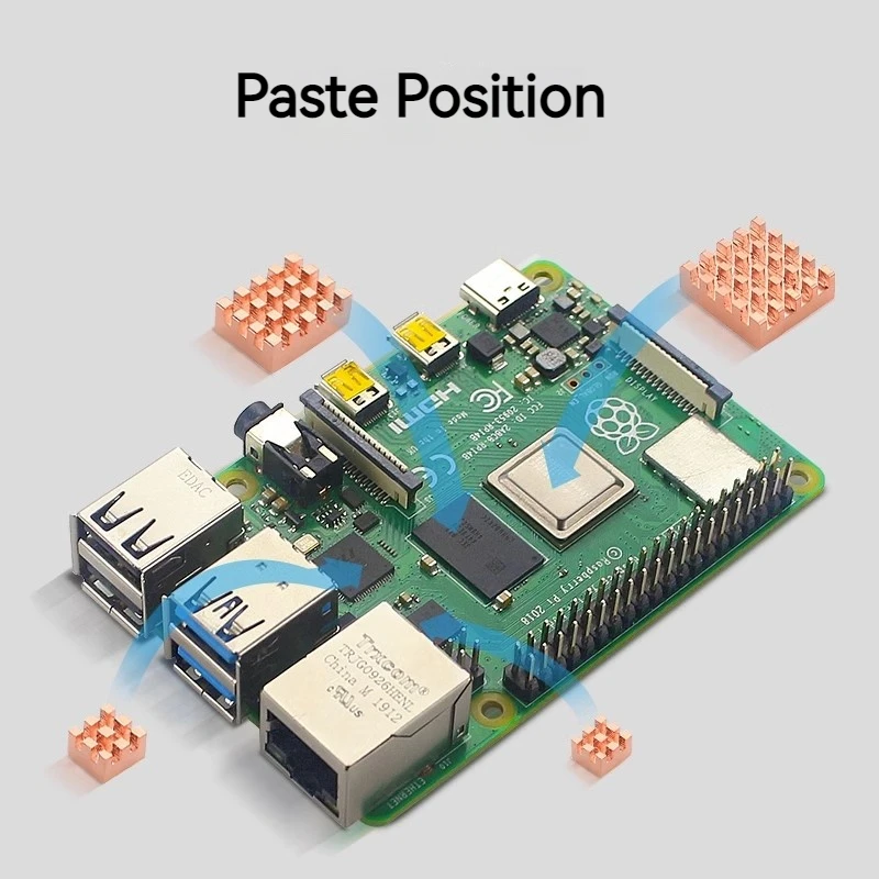 TEUCER radiatori di raffreddamento per archiviazione Video-memory in rame puro con Pad termico sul retro per schede madri dissipatore di calore con