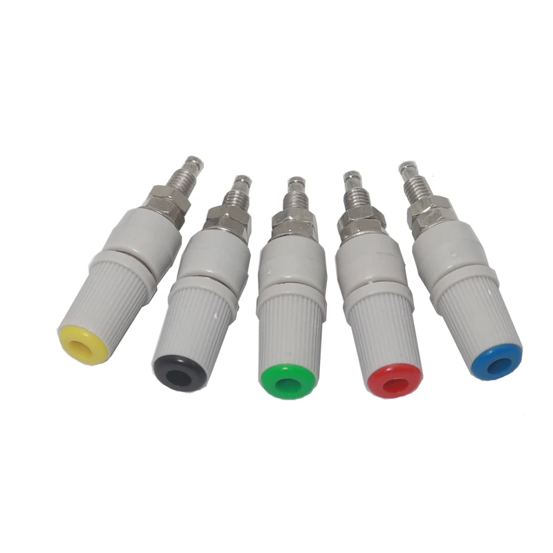 【5-2PCS】Banana Socket High Current Terminal Binding Post M5 Type 4mm Female Banana Jack Socket Banana Jack Socket Test Termina