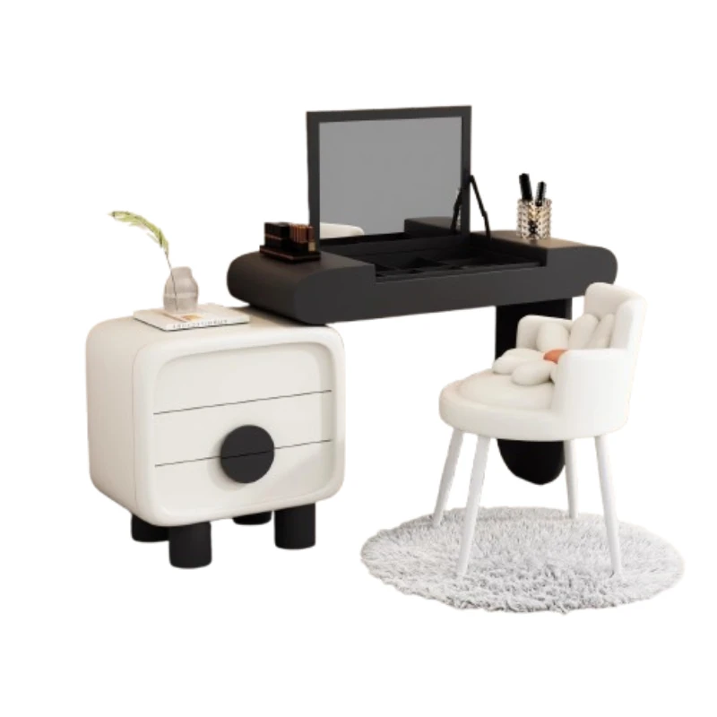 منضدة الزينة الحديثة الرخيصة أوروبا الإضاءة التخليص الأبيض دولاب الزينة أدراج الملابس البريد ماكياج الأثاث غرفة نوم