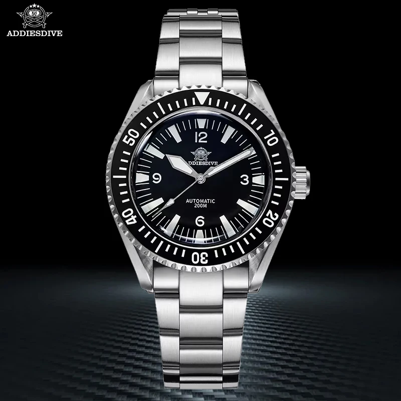 

ADDIESDIVE NH35 Сапфировые автоматические механические часы Bubble Mirror Glass BGW9 Светящиеся часы 20Bar Dive Business Наручные часы