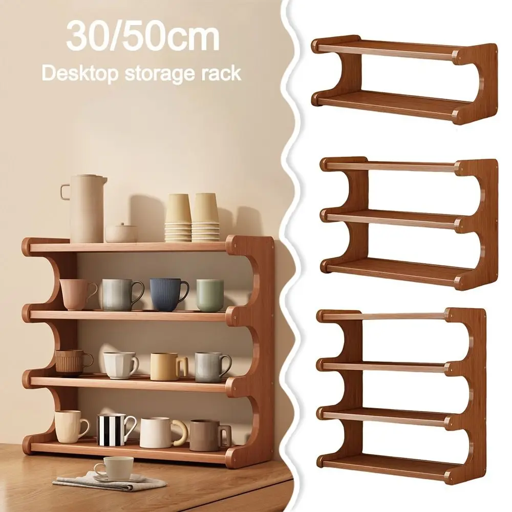 

Durable 2/3/4 Tiers Wooden Storage Shelf Multifunctional Save Space Display Stand Spice Box Shelf Dormitory
