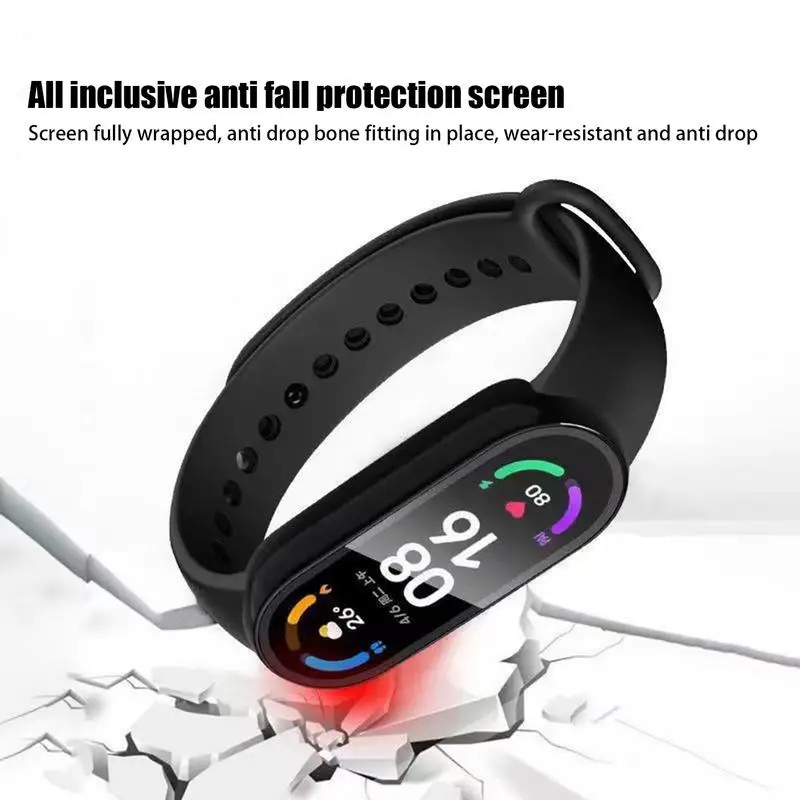 Watch Case for Xiaomi Mi Band-9 Full Coverage Screen Protector TPU Soft Protective Bumper Ergonomic protective Cover Accessory