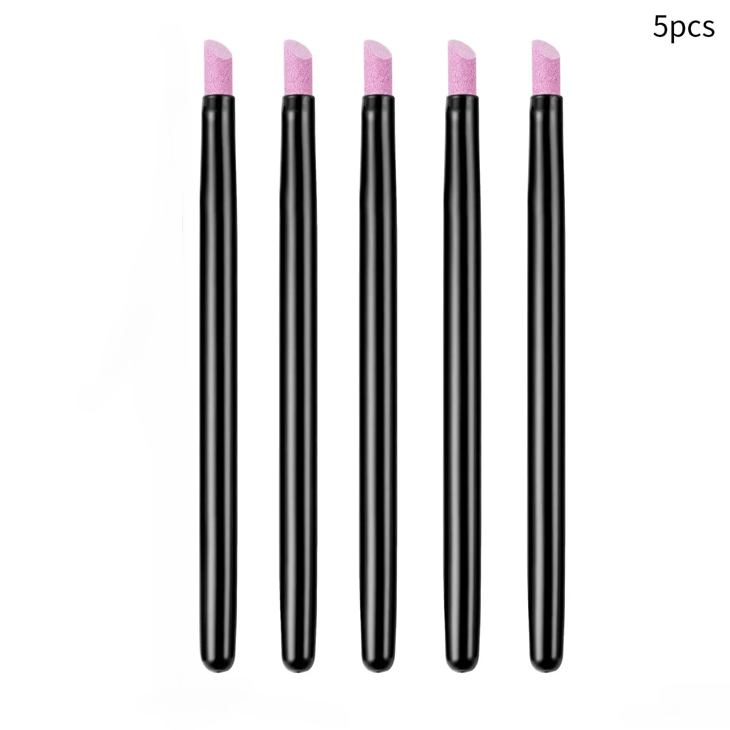 5Pcs Quartz Pen Nail  Cuticle Polish Manicure Pushers Nail Stick Nail Files Grinding Pen Dead Skin Remover for Natural Nail