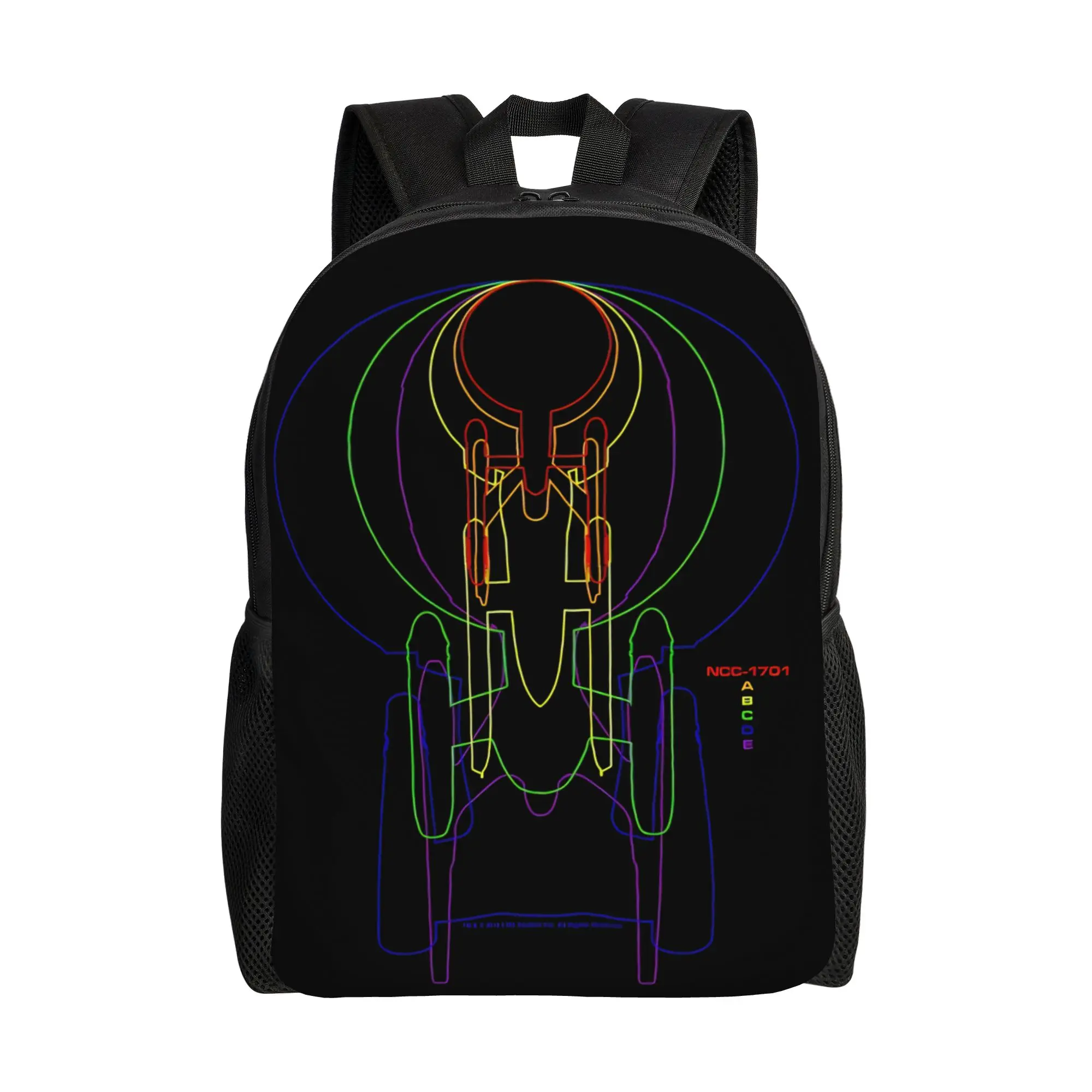 U.S.S. Mochila Enterprise NCC-1701 Evolution Rainbow, mochilas ligeras de Star Trek, mochilas para escuela secundaria, mochila para entrenamiento