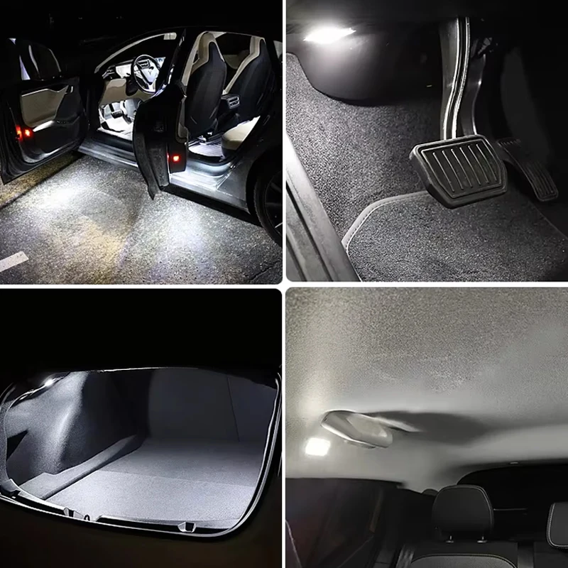 2PCS Car LED Luggage Trunk Interior White Lights 12V For Tesla Model S 2012-2020  Model 3 2017-2020 Model X 2016-2020