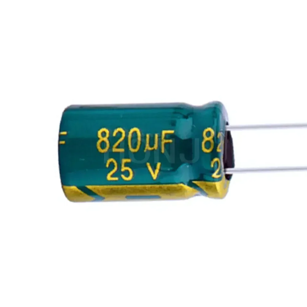 820uF 25V Aluminum Electrolytic Capacitor 10x16mm Low ESR High Frequency 25WV 820MFD 25VDC 25V820uF 820uF25V ±20%