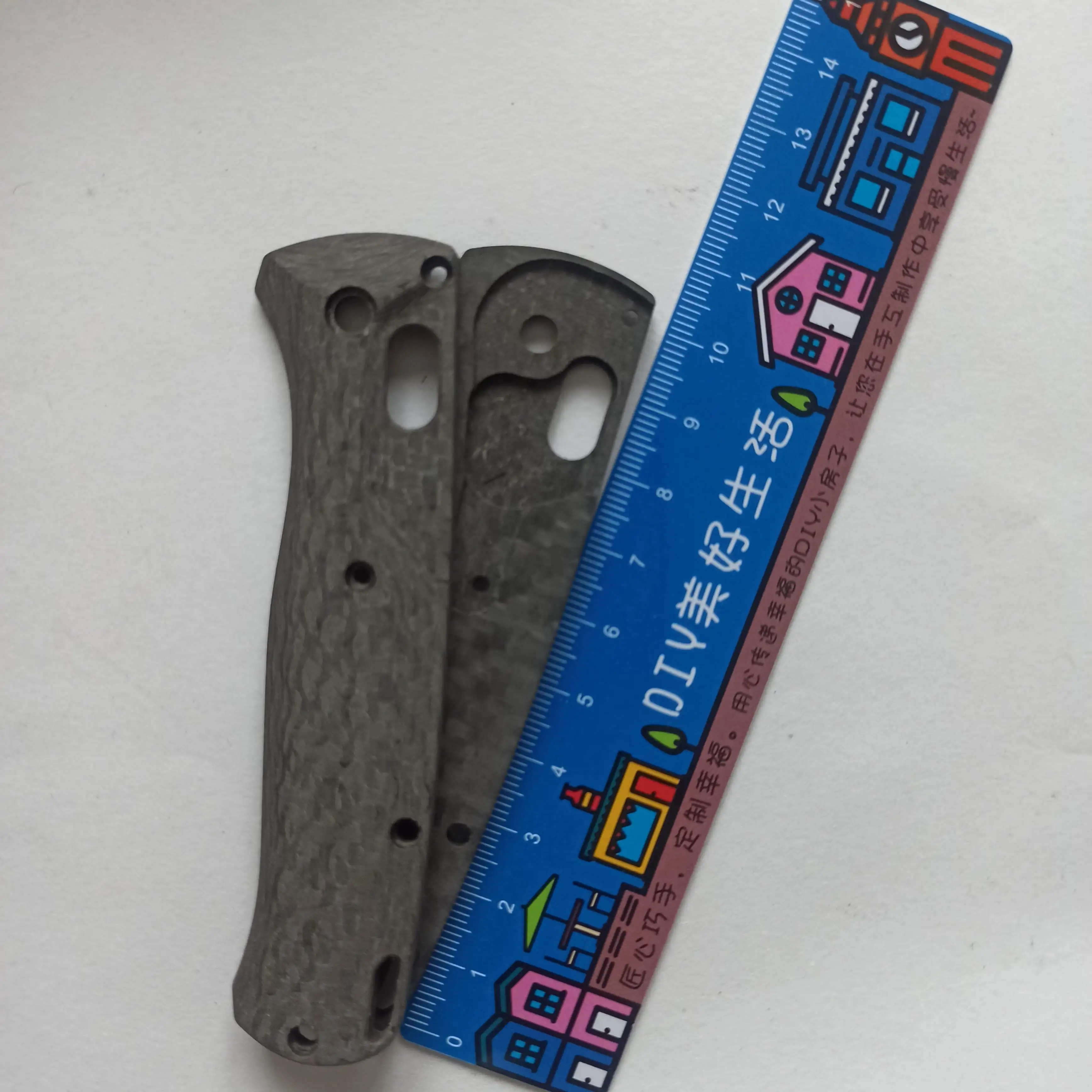 1 Pair Custom Made DIY Full 3K Carbon Fiber Material Knife Handle Scale For Benchmade Bugout 535 Knives Accessories