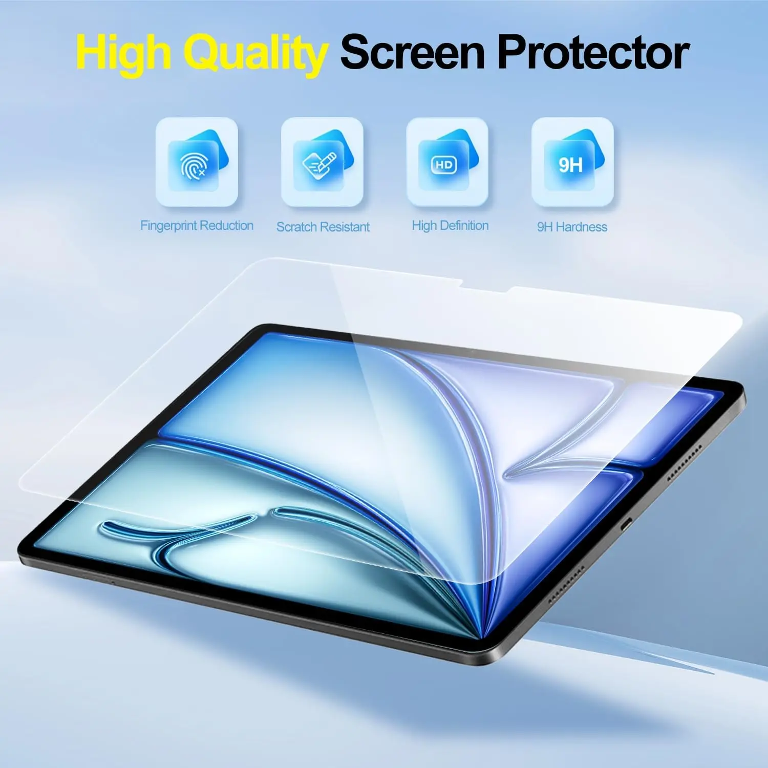 For iPad Air 11 inch 2024 Tempered Glass Screen Protector Air 6th Generation A2899 A2900 Tablet Anti Scratch HD Protective Film