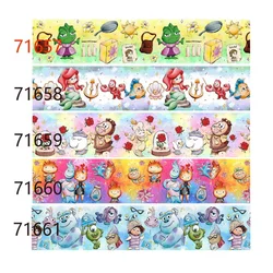 (5yards) Disney Cartoon Grosgrain Ribbon Printed Ribbons DIY for Hairbows Craft Materials Accessories