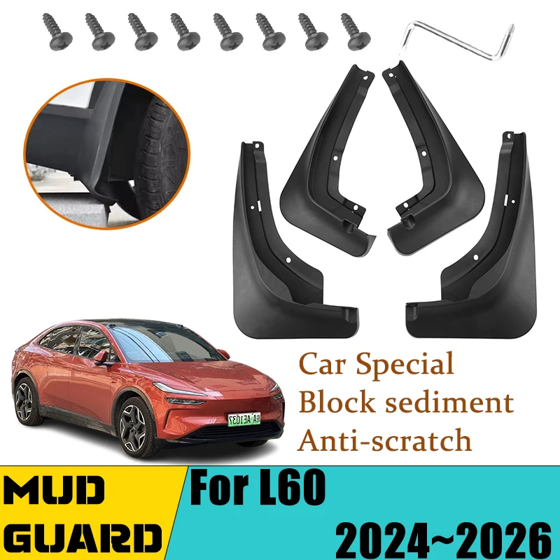 

For Onvo L60 2024 2025 2026 Mudflap Fender Front Back Rear Flaps Splash Mud Flap Guard Mudguards Wheels Protection Accessories