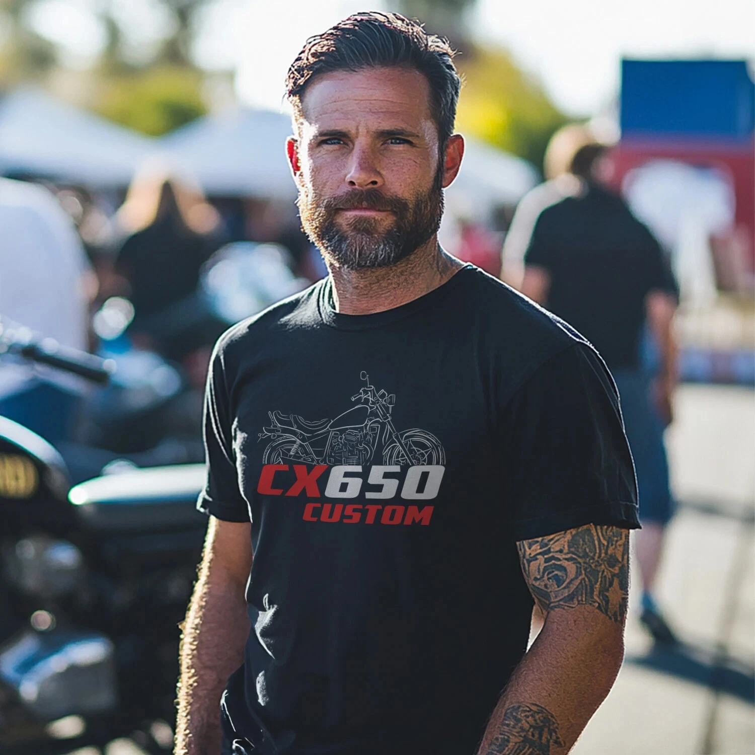 

Summer Cotton Round Neck Short Sleeves for Men Women Honda CX 650 C & E & Trubo 1983-1985 - Motorcycle T-Shirt for Riders