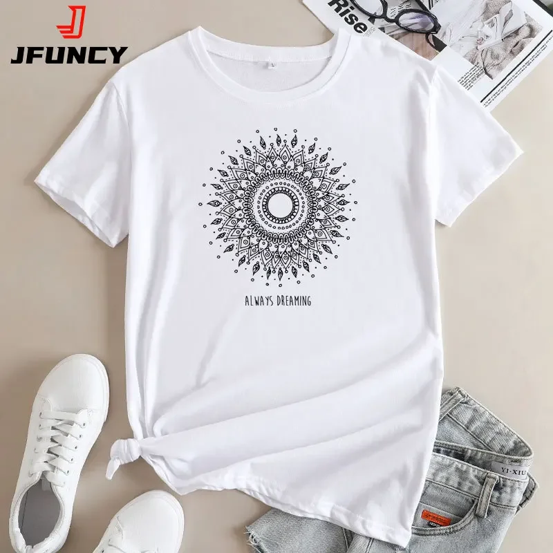 100% Cotton Women\'s T-shirt Short Sleeve Tees Female Oversized Graphic T Shirt Ladies Summer Tshirt New Fashion Women Tops