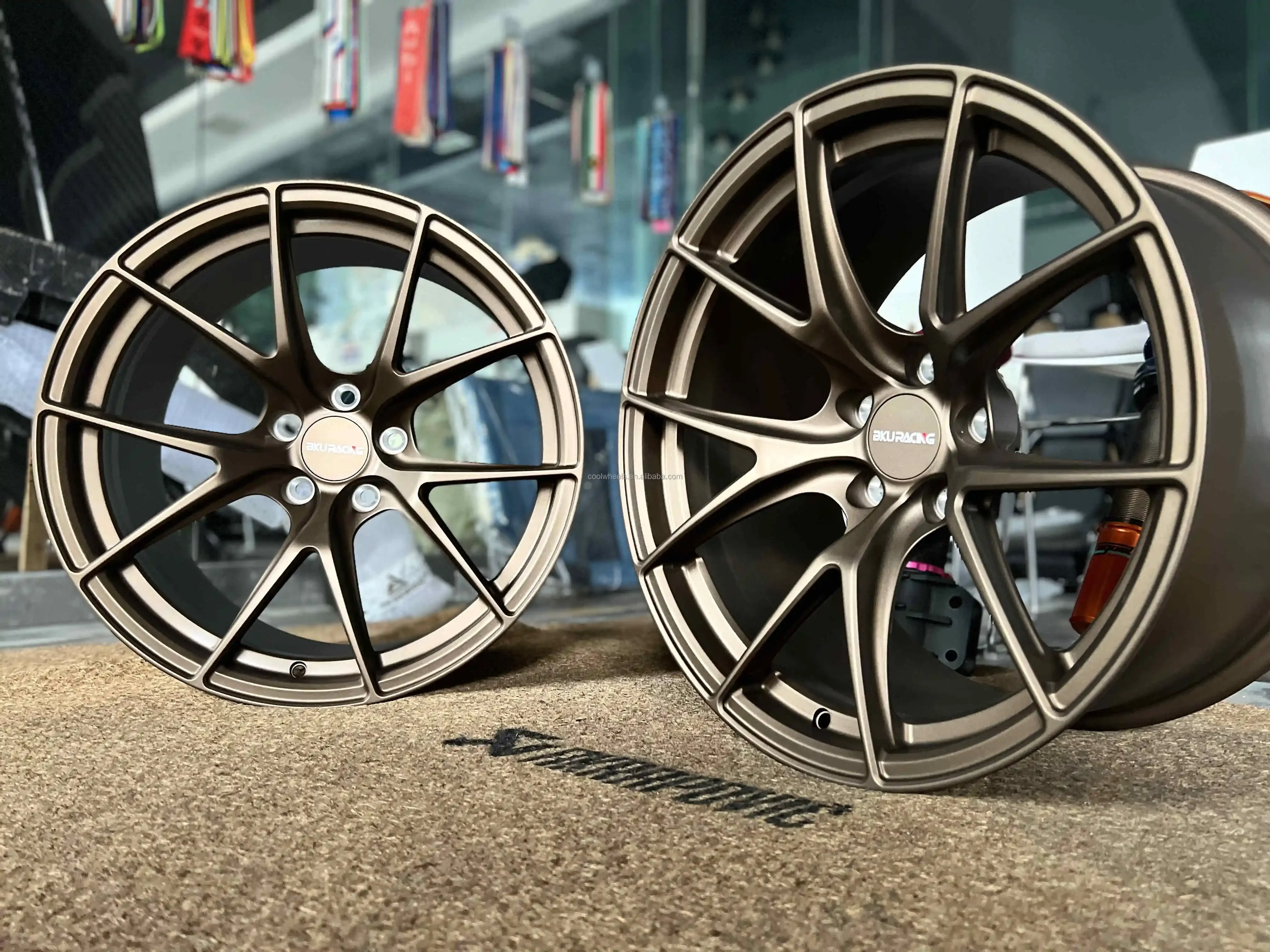 Bku Racing 5x112 5x120 Wheels 18 19 20 21 Inch Rims Bronze Alloy Forged Passenger Car Wheels for Wheels E60 E46 E39 E92 F10