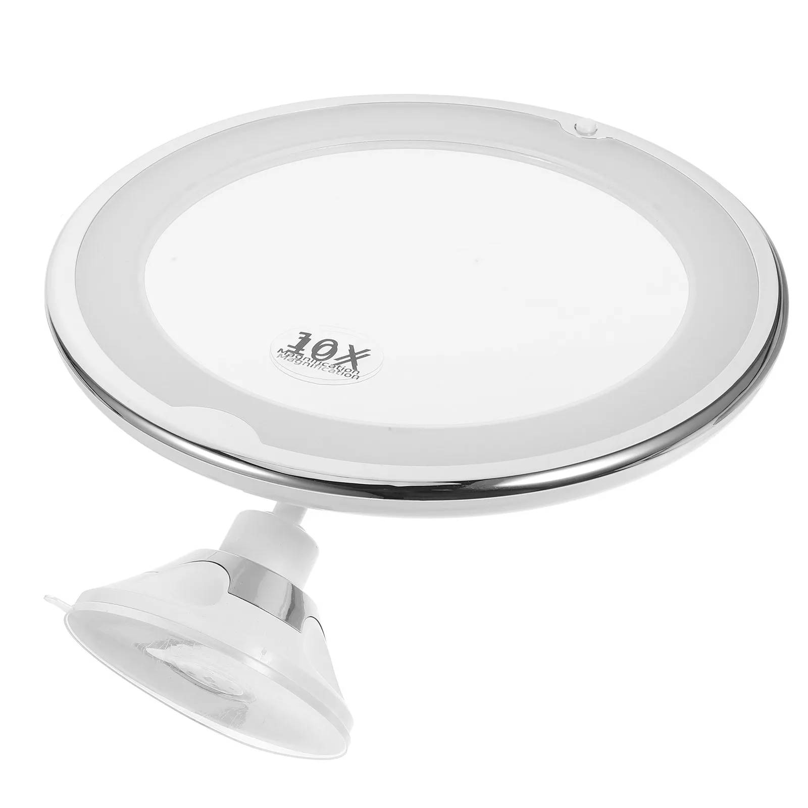 

Зеркало для макияжа со светодиодной подсветкой, 10-кратное увеличение, вращающееся, на присоске, для гладких поверхностей, стеклянное, мраморное, настольное, с подсветкой