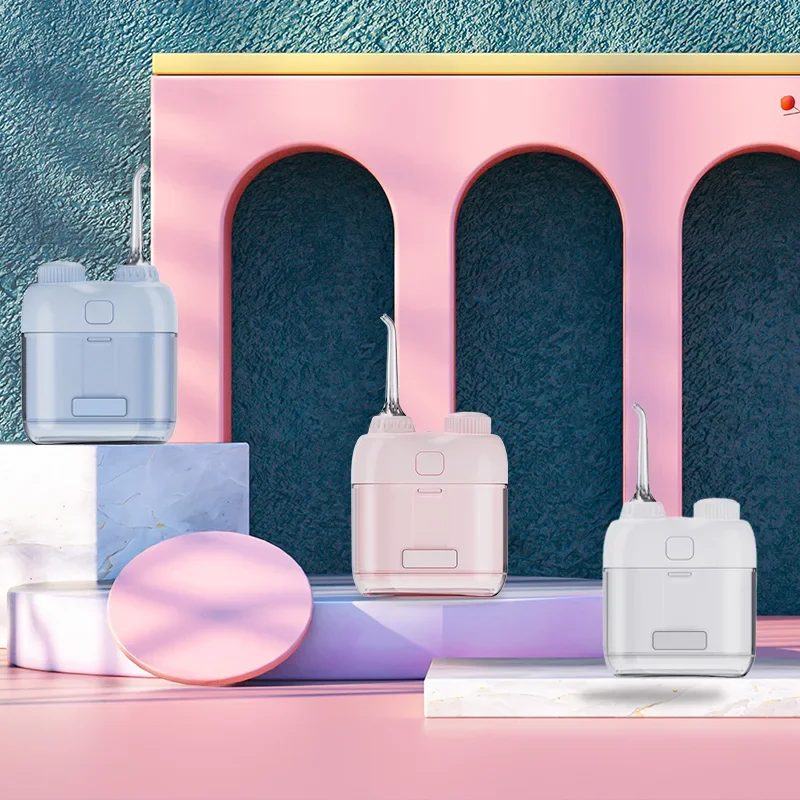 Mini Oral Irrigator Multiple Colors Portable Teeth Cleaner  2 Jet Tip 4 Modes Teeth Clean Suitable For Children And Couples