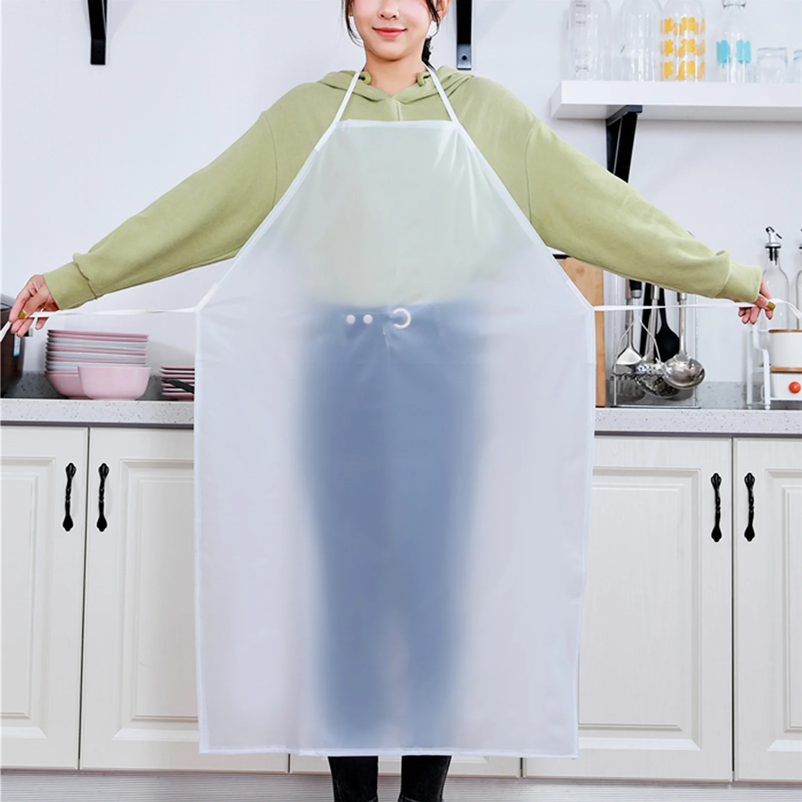 

3pcs Waterproof Apron Pvc Kitchen Cooking Apron For Baking Cleaning Garden Oil Resistant Home Hotel Restaurant Use