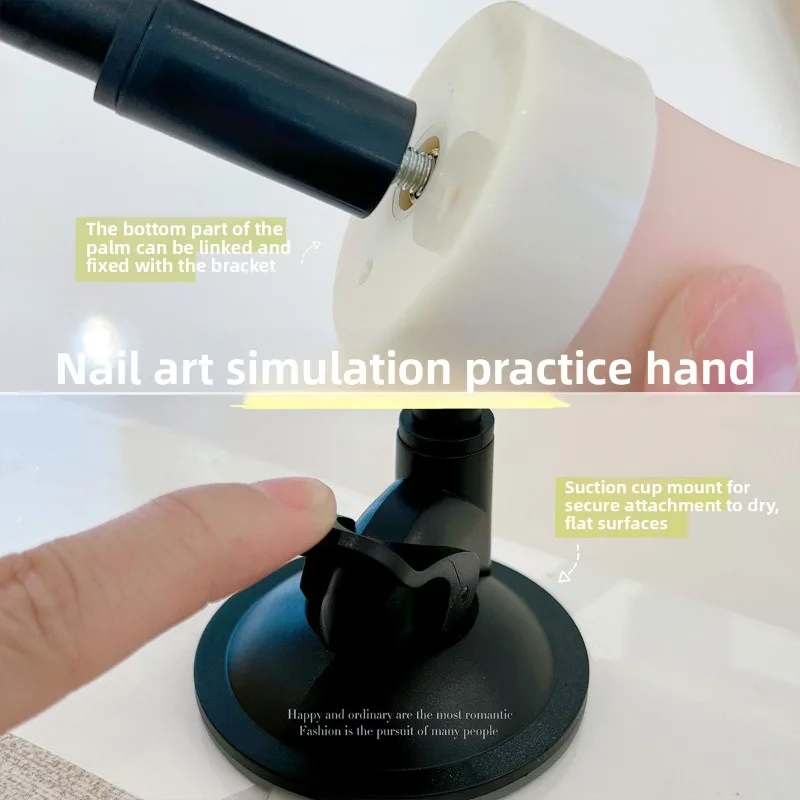 Flexible Silicone Nail Practice Hand Model, Bendable