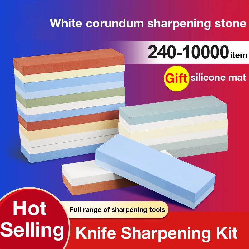 Knife Sharpener Whetstone Sharpening Stones Grinding Stone  Double-sided Oil Stone Kitchen Knife Sharpening Tool 240-10000 Grit