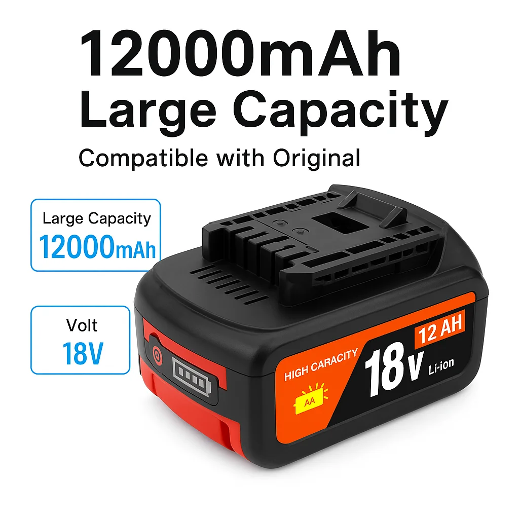 

For Bosch 18V Cordless Drill Battery Replacement BAT609 BAT618 BAT614 Lithium Rechargeable High Output Pack