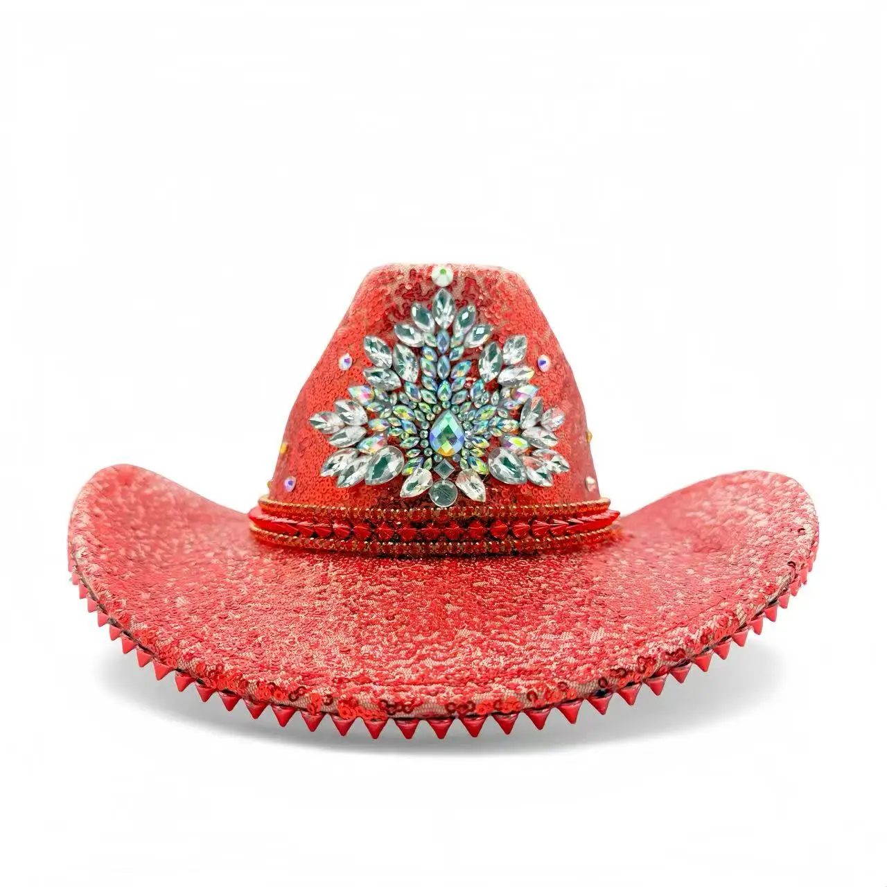 HongLuan Glitterkostuumhoed Volwassene & Cowboyhoeden Strass voor dames, Cowboy Cosplay Vrouwelijke accessoires & Cowgirl Cap
