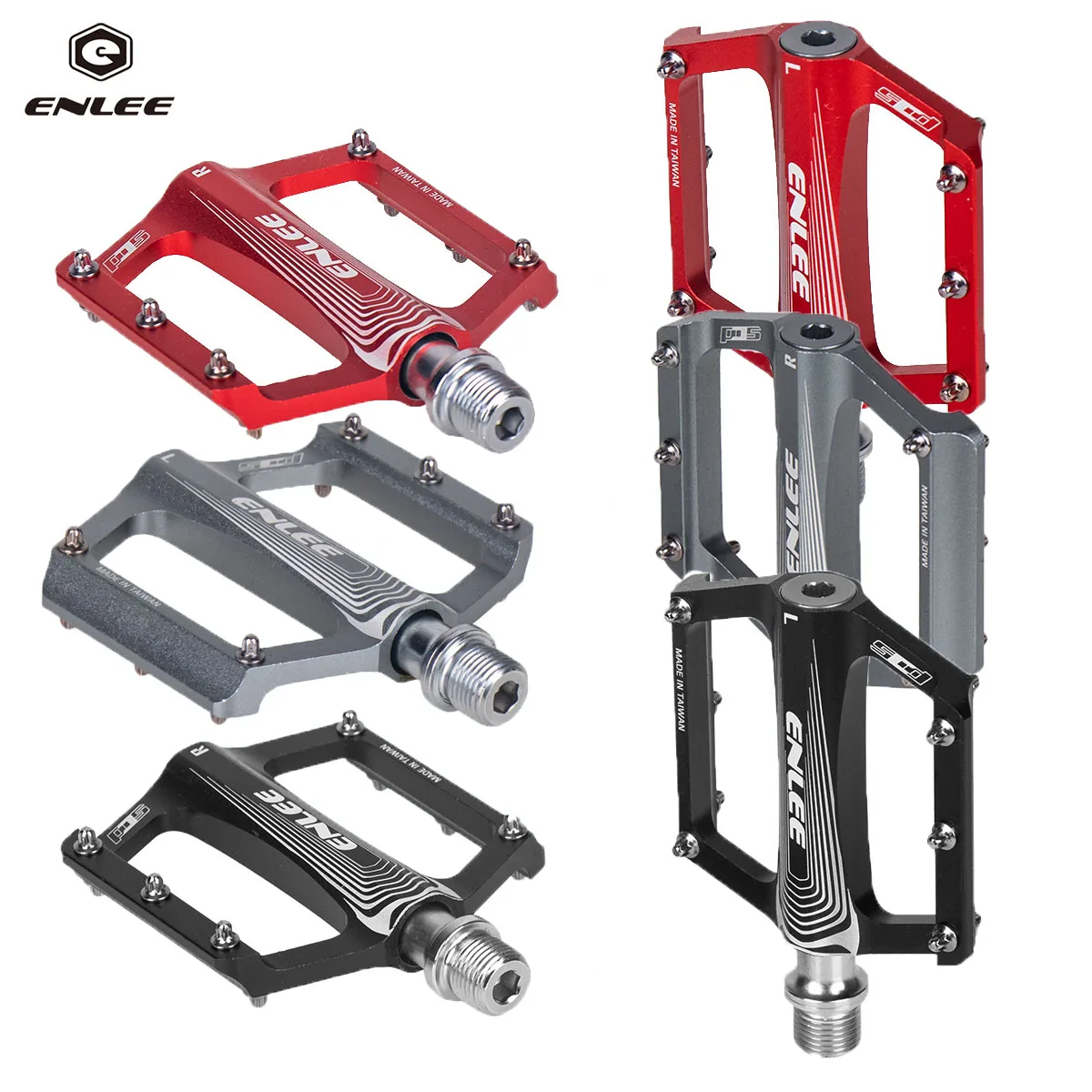 

ENLEE Universal Bicycle Pedals One-piece CNC DU bearing small wheel diameter modified MTB off-road pedal BMX Folding Bike Pedals