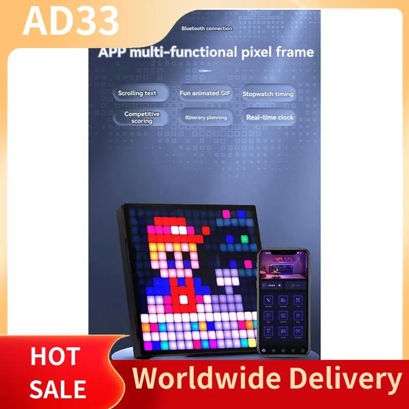 

Top Deals Screen Text Animation Photo Frame LED Pixel Display Programmable Smart APP Control DIY