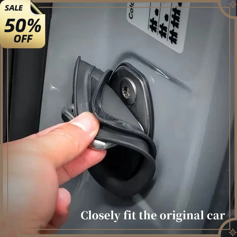 4PCS Door Lock Rubber Sleeve Protective Pad Door Shock Absorption Buffer Anti-collision Paste Suitable for BMW KIA Audi A5 A6