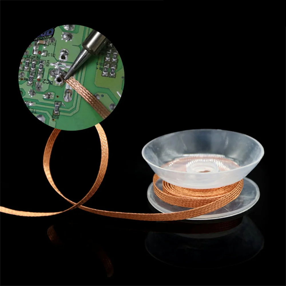 Larghezza 1.5mm 2mm 2.5mm 3mm 3.5 mm4mm dissaldante treccia saldatura rimozione filo stoppino cavo di piombo Flux BGA strumento di riparazione