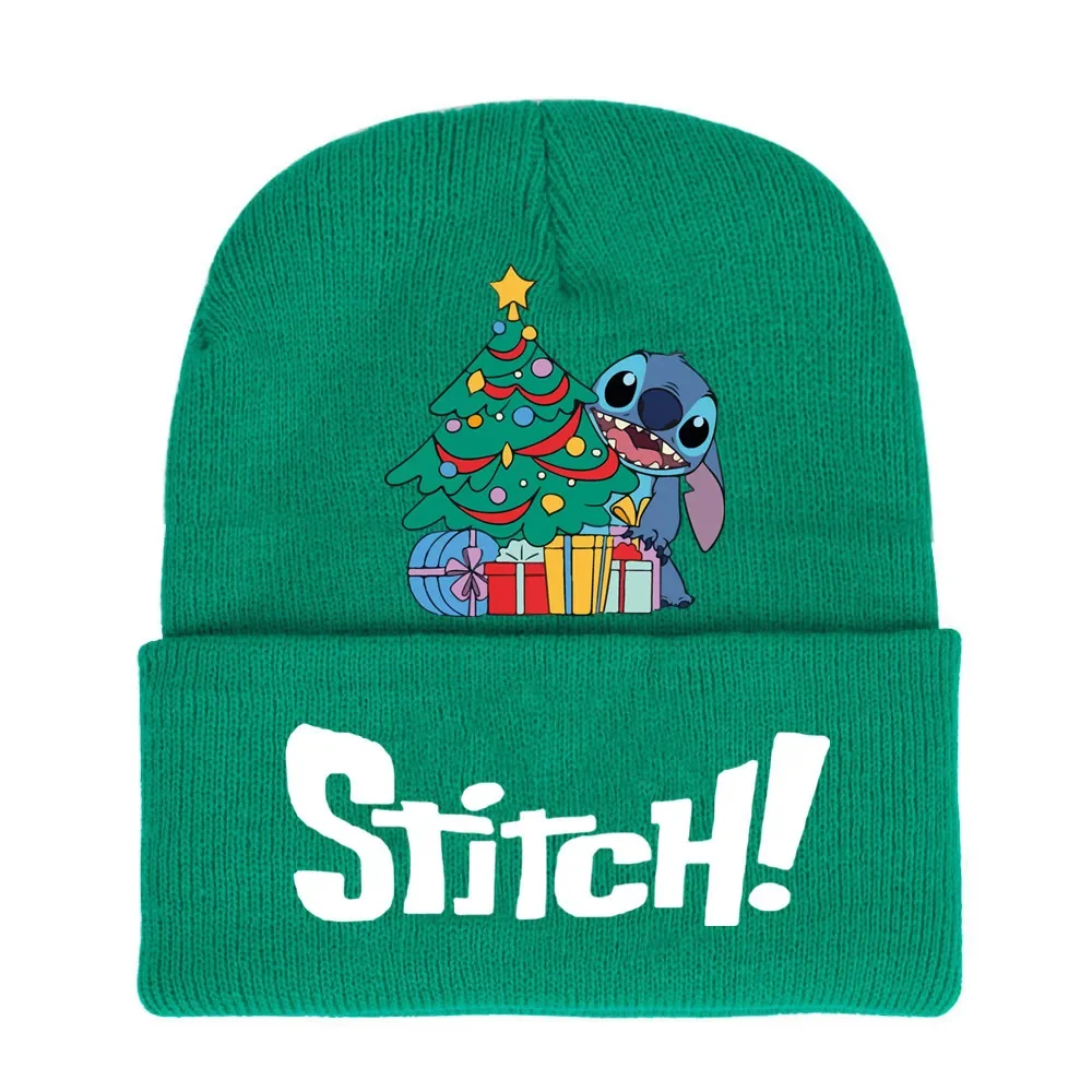 2024 Kerst Stitch Gebreide Muts Herfst Winter Kawaii Nieuwe Rood Groen Mannen Vrouwen Mutsen Mode Warme Anime Accessoires Vakantie Geschenken